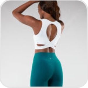 Limitless Zip Sports Bra - White